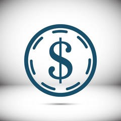 dollar money icon stock vector illustration flat design