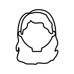 head female woman thin line vector illustration eps 10