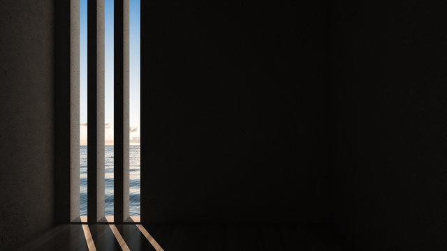 Abstract dark empty room interior 3d rendering