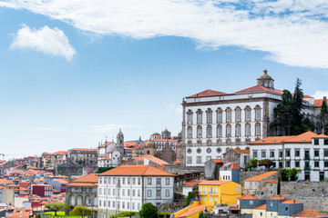 Fototapeta na wymiar Porto buildings and Episcopal palace view