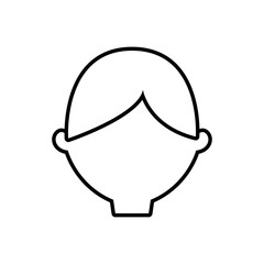 head man male line vector illustration eps 10