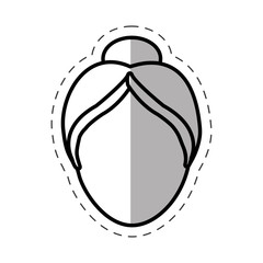 head female girl line vector illustration eps 10