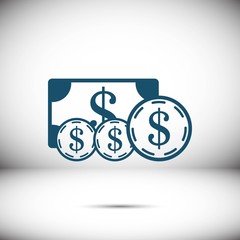 dollar money icon stock vector illustration flat design