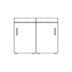 sketch furniture interior kitchen vector illustration eps 10