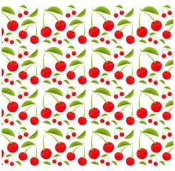 cherry fruit seamless pattern design vector illustration eps 10
