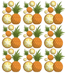 pineapple seamless pattern design vector illustration eps 10