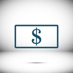 dollar money icon stock vector illustration flat design