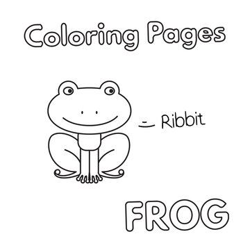 Cartoon Frog Coloring Book