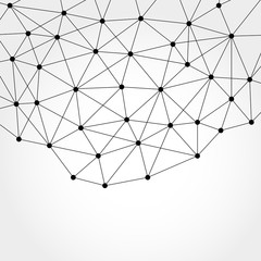 abstract background with simple neat black networking connection