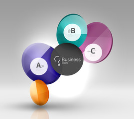 Circle modern business infographics design template
