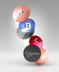 Circle modern business infographics design template