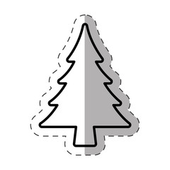 Fototapeta premium tree pine christmas decoration line vector illustration eps 10