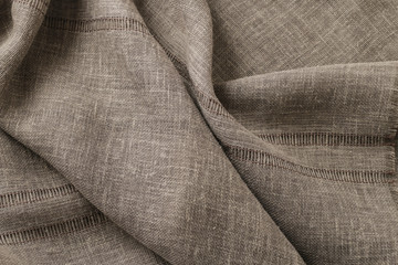 Grey linen fabric