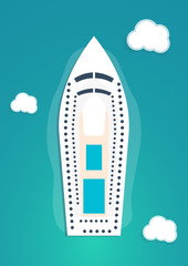 Best cruise. Colorful Travel to Paradise. Best cruise. Vector flat banner for your business.