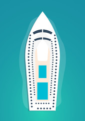 Best cruise. Colorful Travel to Paradise. Best cruise. Vector flat banner for your business.