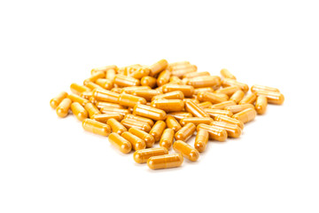 turmeric powder in wooden bowl