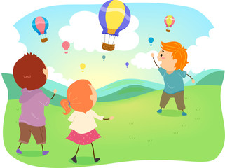 Stickman Kids Air Balloons