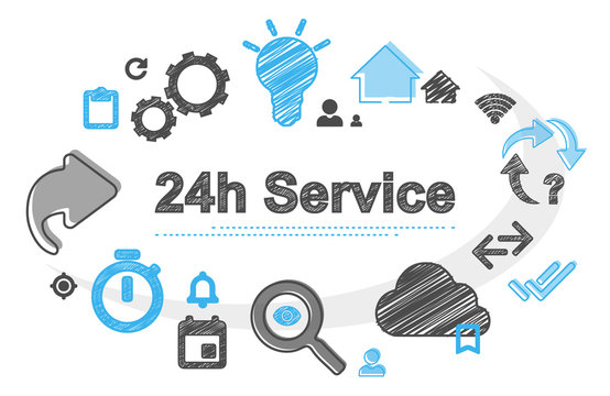 24h Service | Scribble Concept