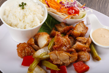 Stir fry teriyaki pork