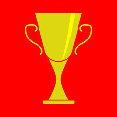 Cup winner sign on red 26.03