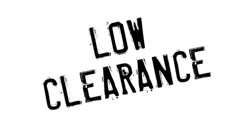 Low Clearance rubber stamp. Grunge design with dust scratches. Effects can be easily removed for a clean, crisp look. Color is easily changed.
