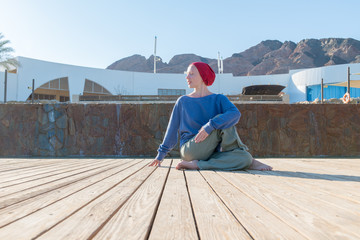 Woman doing yoga