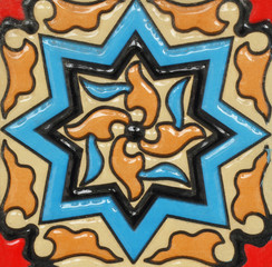 Background and texture ceramic tile, flower pattern