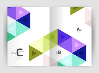 Print template modern elegant background triangle annual report