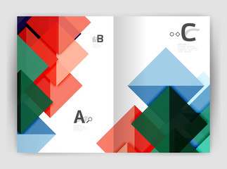 Print template modern elegant background triangle annual report