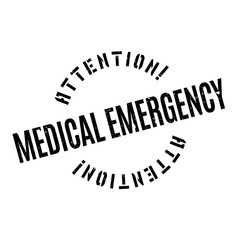 Medical Emergency rubber stamp. Grunge design with dust scratches. Effects can be easily removed for a clean, crisp look. Color is easily changed.