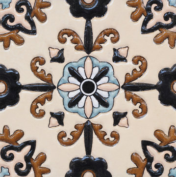 Background and texture ceramic tile, flower pattern