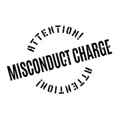 Misconduct Charge rubber stamp. Grunge design with dust scratches. Effects can be easily removed for a clean, crisp look. Color is easily changed.