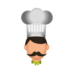 Chef cartoon character icon vector illustration graphic design