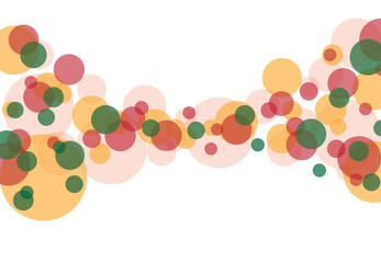 White background business illustration of colorful bubbles and bokeh.