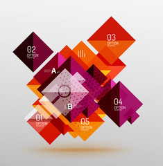 Modern square composition, abstract banner