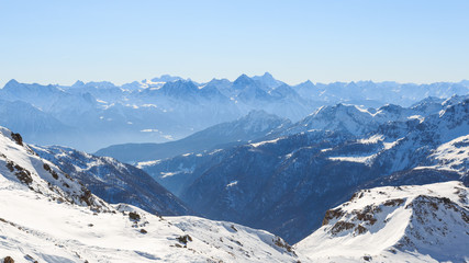 Fototapeta na wymiar panorama alpino - Valtournanche