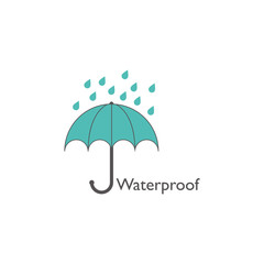 Umbrella. Waterproof logo