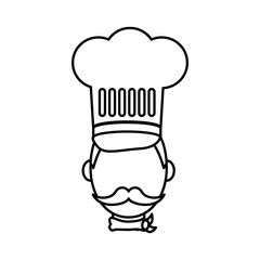 Chef cartoon character icon vector illustration graphic design