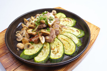 meat with vegetables