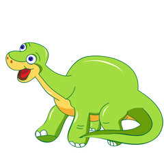 Dinosaur character cartoon isolated smile