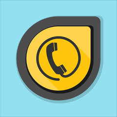 Contact phone button Illustration