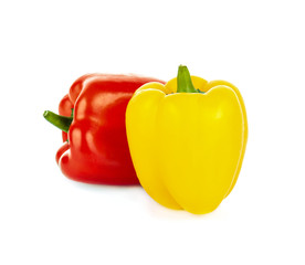 Fresh vegetables sweet Peppers isolated on white background.