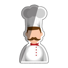 Chef cartoon character icon vector illustration graphic design