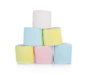 Marshmallows isolated on white background
