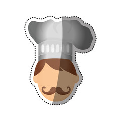 Chef cartoon character icon vector illustration graphic design