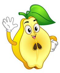 Mascot Quince Fruit Wave