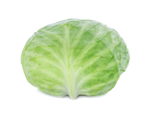 Fototapeta premium Green cabbage isolated on white background