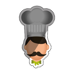 Chef cartoon character icon vector illustration graphic design