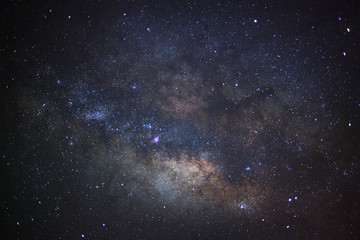 Fototapeta premium Close up milky way galaxy. Long exposure photograph.With grain
