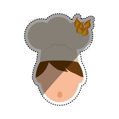 Chef cartoon character icon vector illustration graphic design